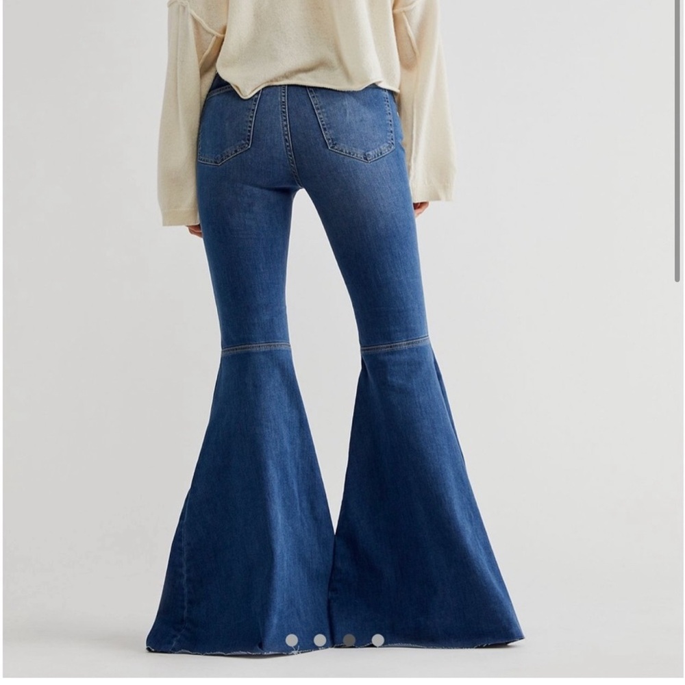 We the free Women's Blue Flared Jeans